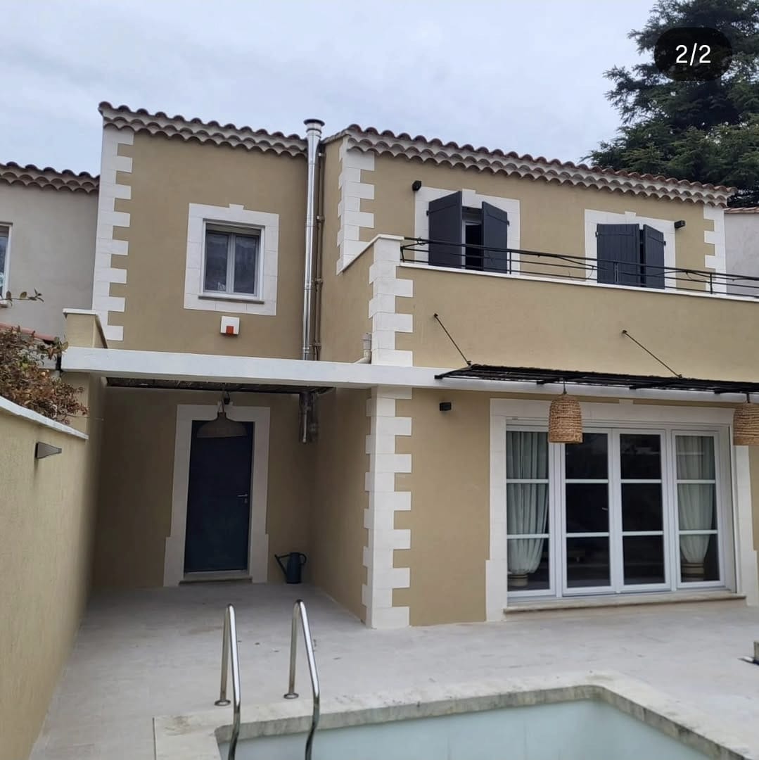 Rénovation extérieure — villa avec piscine