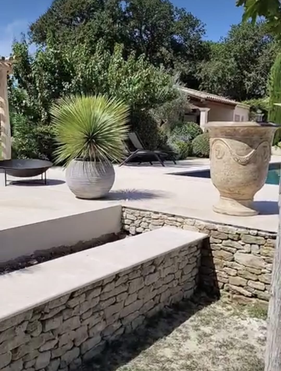Terrasse & muret pierre sèche